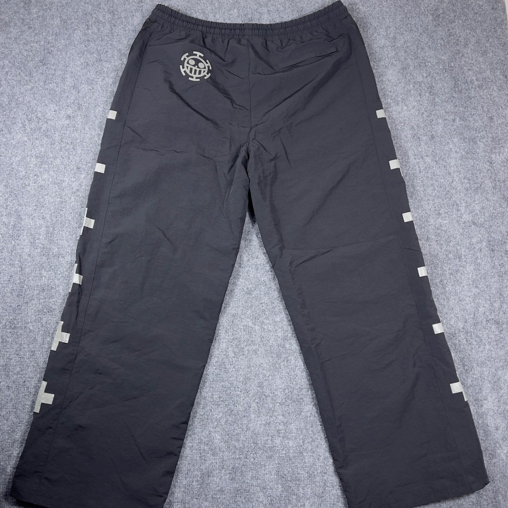Hypland One Piece Trafalgar Law Track Pants Mens 40 Black Nylon Streetwear